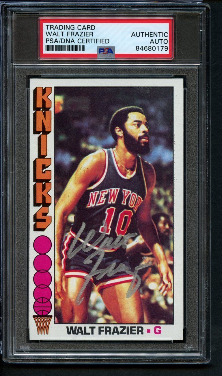 1976-77 Topps Walt Frazier Hof #64 Autographed/Signed Card Knicks Psa/Dna 173107