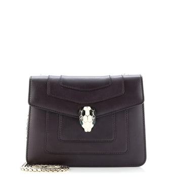 Bvlgari Serpenti Forever Square Shoulder Bag Leather Small