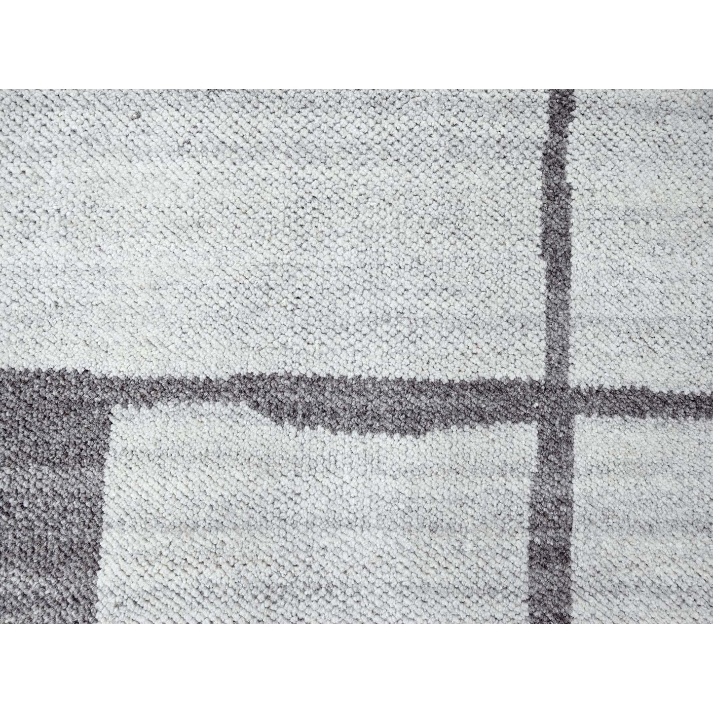 Rug 9'x11'8" Grey Wool Hand knotted Natural Dyes Modern Oriental