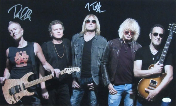 Joe Elliott/Phil Collen Dual-Signed/Auto 12X20 Photo Def Leppard Jsa 190169
