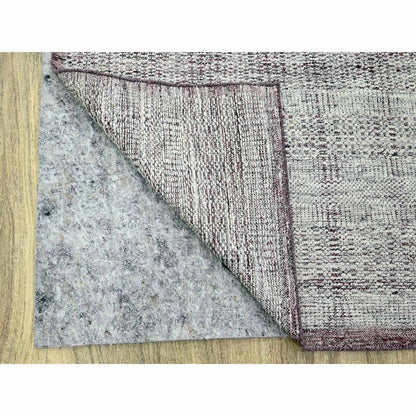 9'X12' Red & White Oxidized Grass Design Wool Hand Knotted Oriental Rug