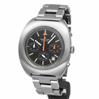 Breitling Long Playing 7103 Black Men'S Used Watch #61330