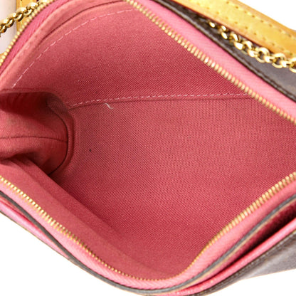 Louis Vuitton Pallas Clutch Monogram Canvas With Leather