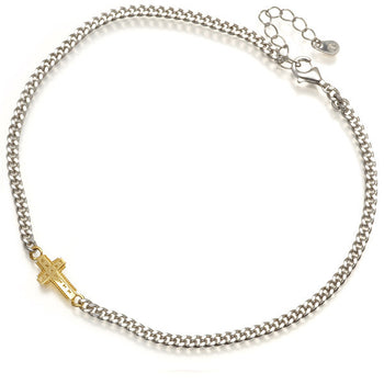 SYMPATHY OF SOUL Anklet Gravity Cross Heart 18K