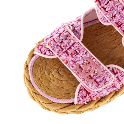 Chanel Women'S Espadrille Dad Sandals Tweed