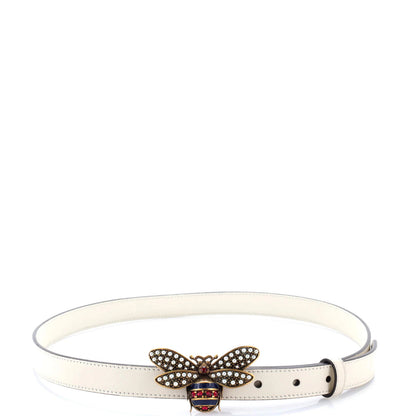 Gucci Queen Margaret Bee Belt Leather Thin