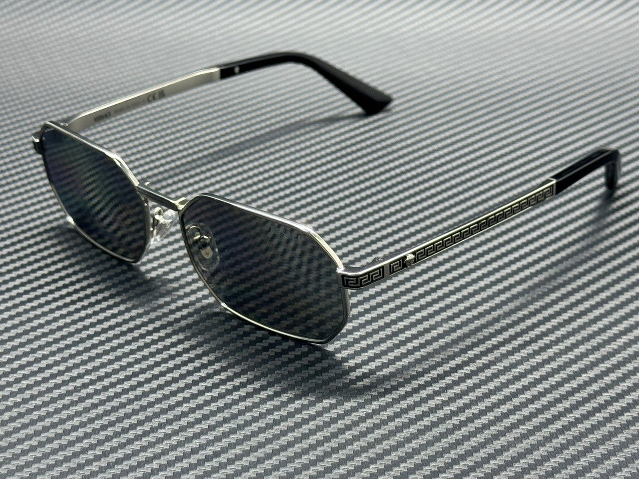 VERSACE VE2297 10006G Silver Grey Mirror Men's 54 mm Sunglasses