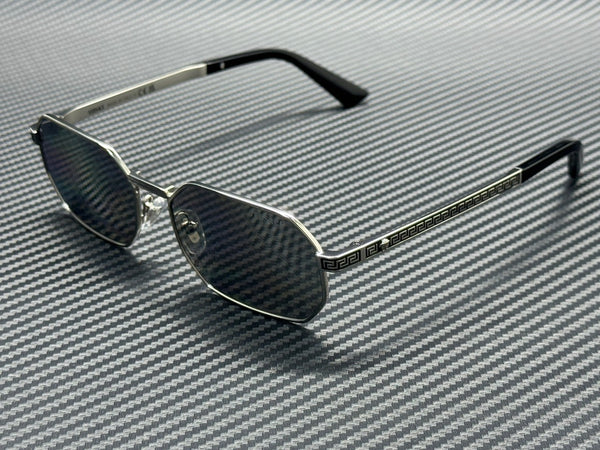 VERSACE VE2297 10006G Silver Grey Mirror Men's 54 mm Sunglasses