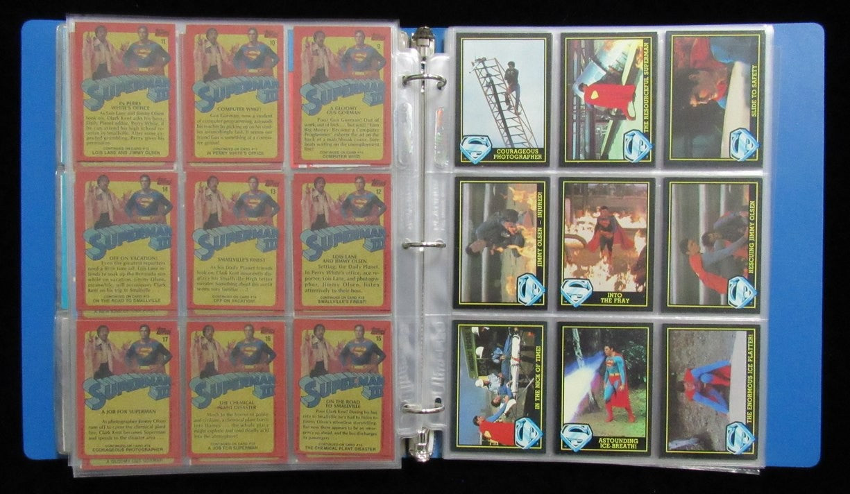 1978-83 Dc Comics Superman Movie Complete 352 Card Set With 72 Stickers 197524