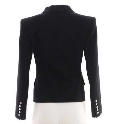 Balmain Women'S Double Breasted Blazer Cotton And Wool Blend