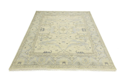 Large Handmade Floral Oushak Oriental Rug 8X10 ft Bedroom Decor