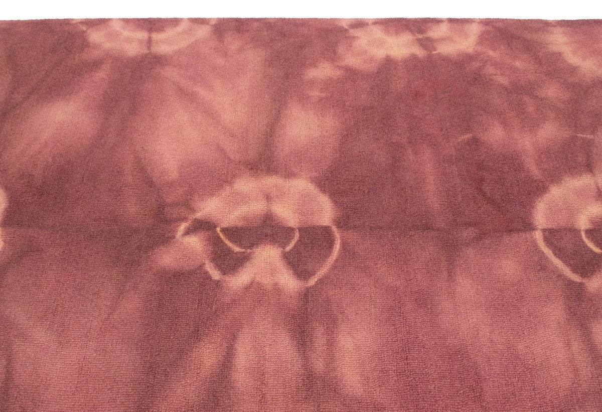 5x8 Hand-Tufted Deep Blush Tie-Dye Rug for Modern Girls Room