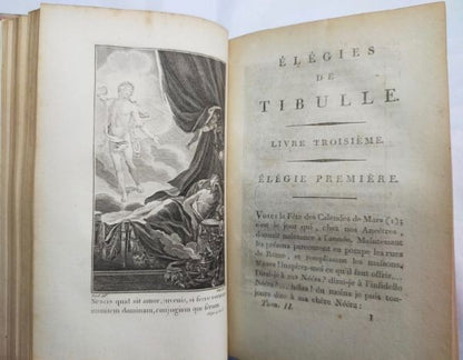 1795 Tibullus Elegies & Jean Second Baisers Mirabeau Commentary W/ Borel Engrave