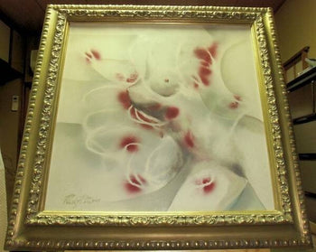 Peck Pinon (Filipino) - Nude Woman Signed Original Painting Oil On Canvas Framed