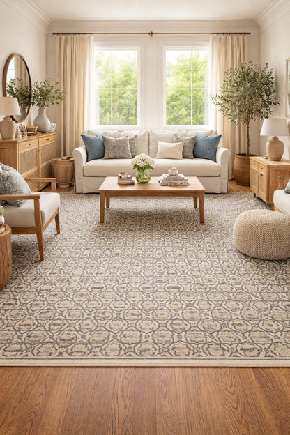 8X10 Handmade Modern Geometric Style Rug Beige Contemporary Home Decor Carpet