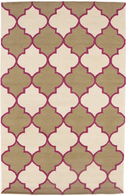 Trellis Design Multicolored 5X8 Modern Rug