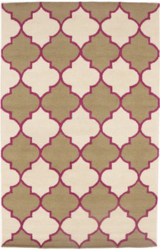 Trellis Design Multicolored 5X8 Modern Rug