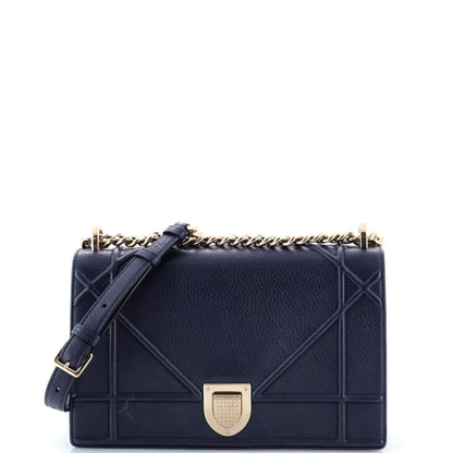 Christian Dior Diorama Flap Bag Grained Calfskin Medium