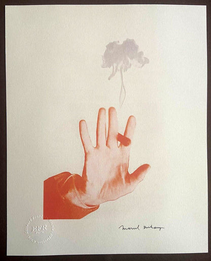 Marcel Duchamp Lithograph Stamped Signed Op Numbered A Hand Crayon