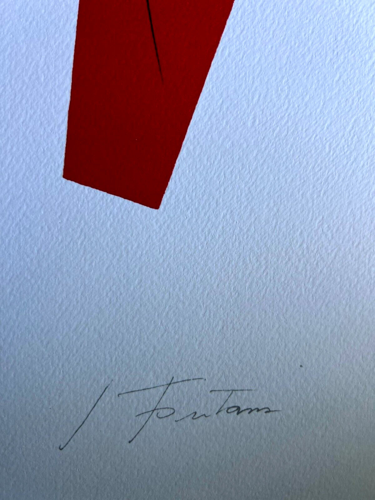 Lucio Fontana Lithograph Coa Signed In Pen