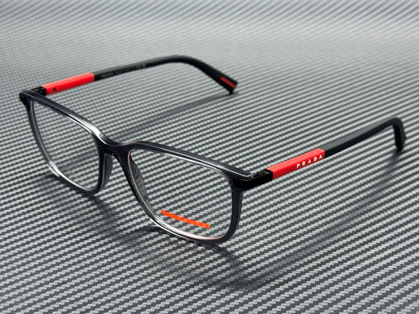 PRADA LINEA ROSSA PS 02RV 01D1O1 Transparent Anthracite Men's 56 mm Eyeglasses