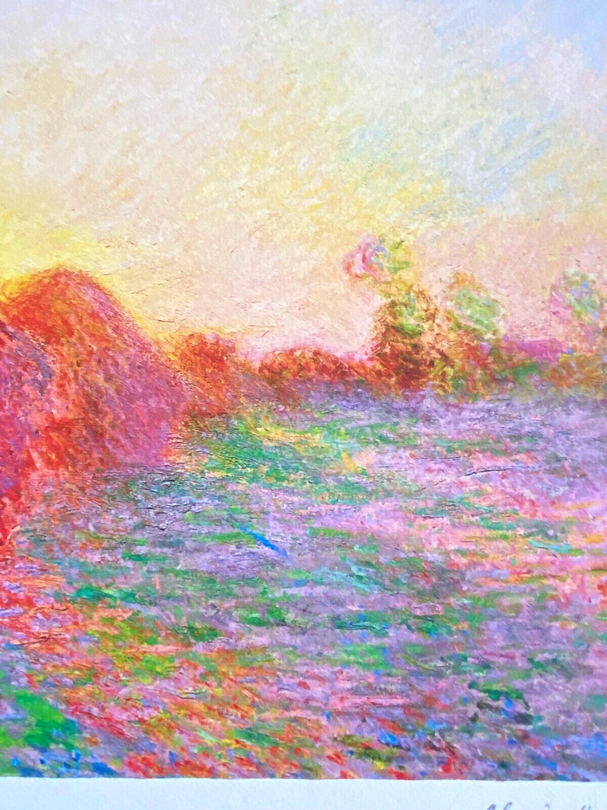 Claude Monet Lithograph Signed Numbered Stamp