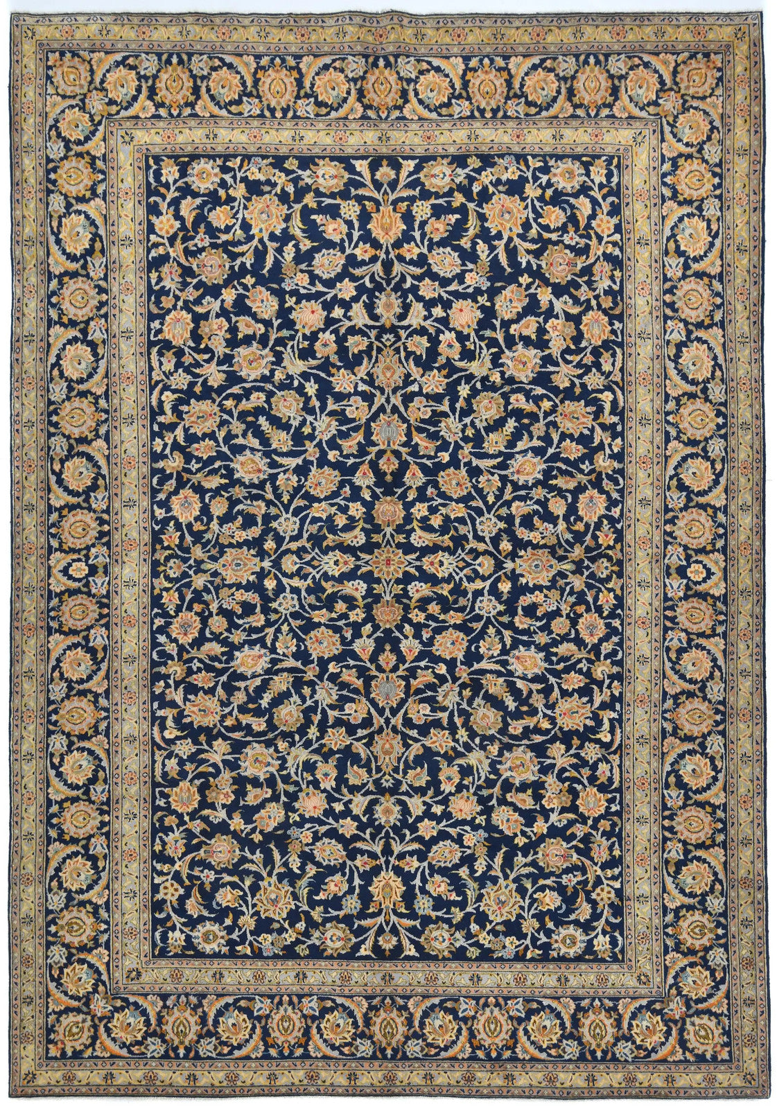 Vintage Wool Oriental Rug 9X13 Ft Floral