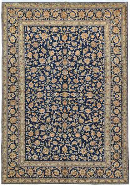 Vintage Wool Oriental Rug 9X13 Ft Floral