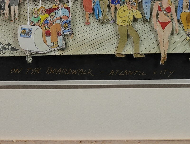 Mcgee "On The Boardwalk - Atlantic City" Signed Serigraph 37/450 Framed
