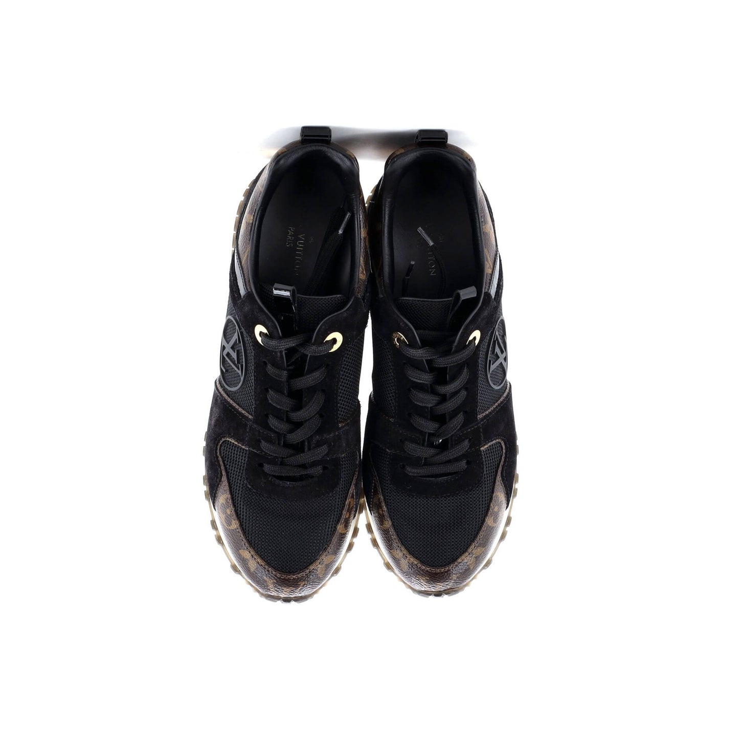 Louis Vuitton Women'S Run Away Sneakers Mesh With Monogram Canvas And Suede