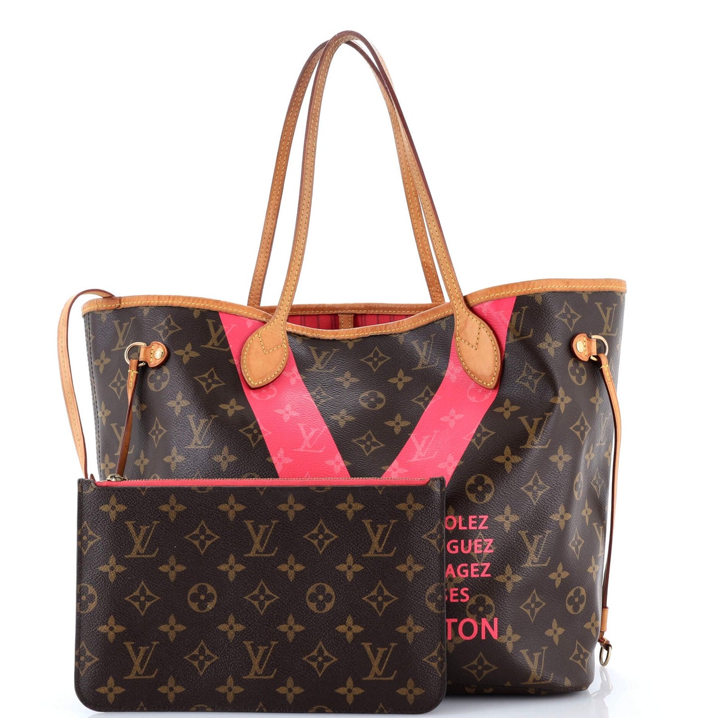 Louis Vuitton Neverfull Nm Tote Limited Edition Cities V Monogram Canvas Mm