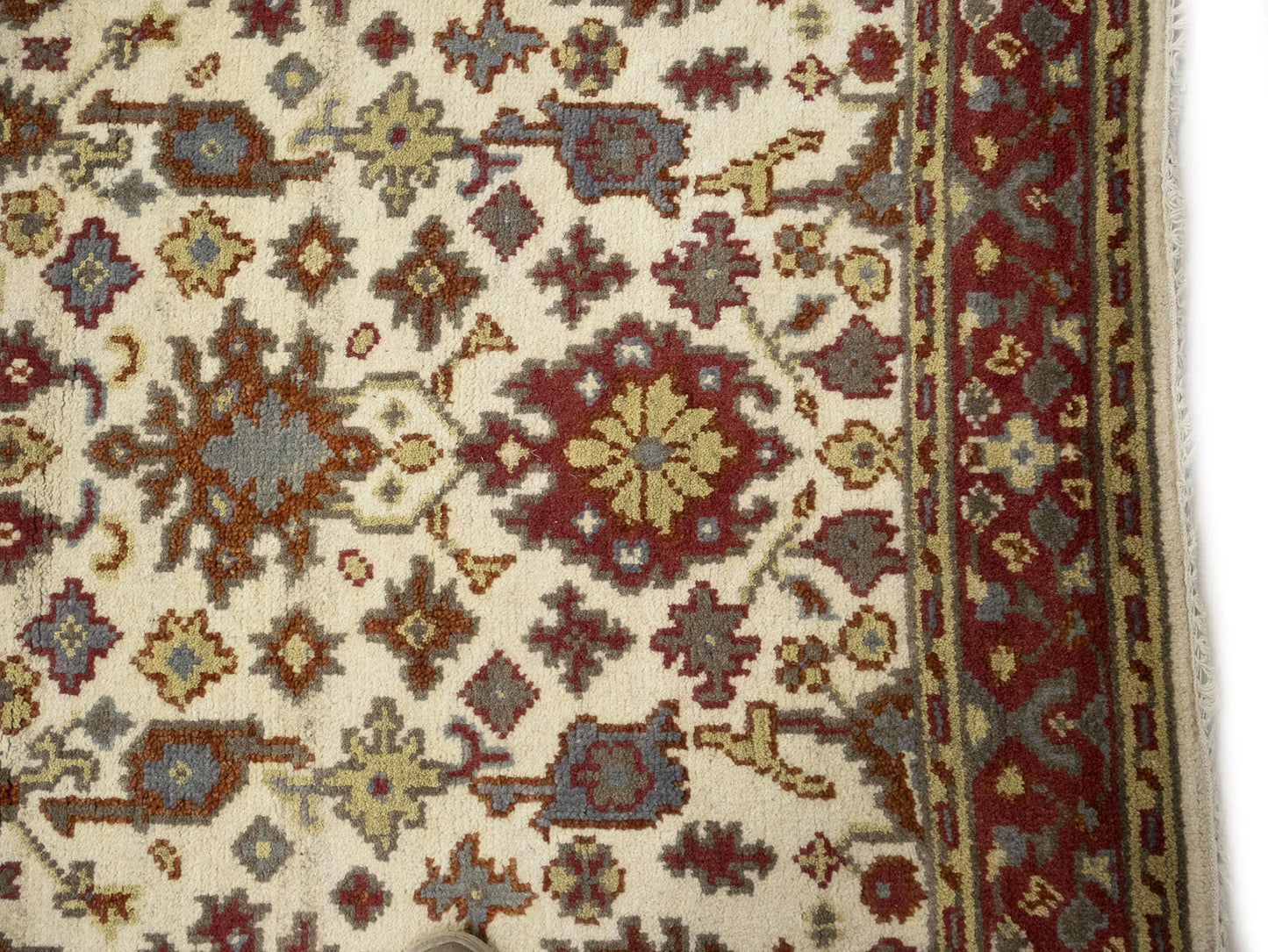Cream Oushak Chobi Oriental Rug Handmade Large Floral Room Dcor Carpet 4X6 ft
