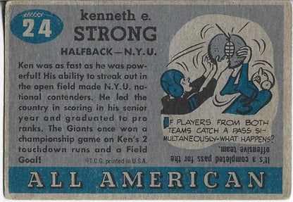 Ken Strong 1955 All American Card