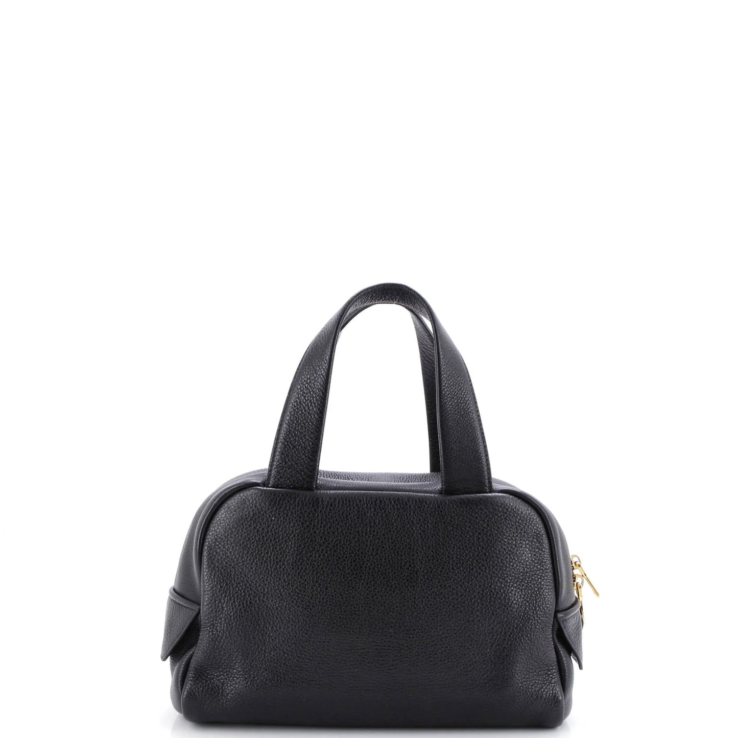 Prada Logo Bowler Bag Perforated Leather Medium