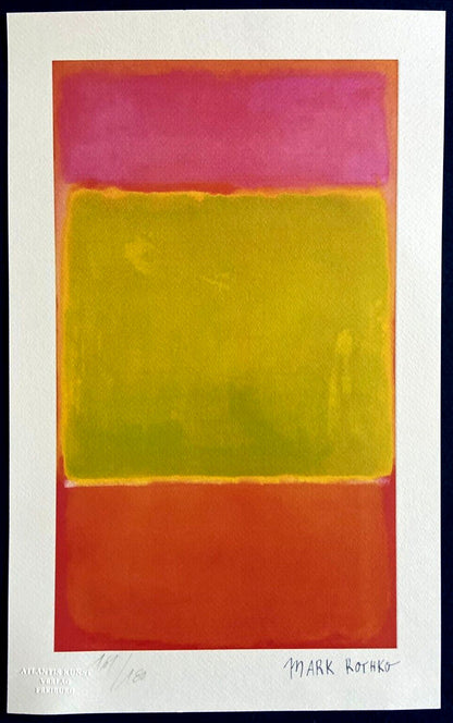 Mark Rothko Lithograph Coa Signed Op Numbered Certified 180 Es