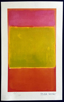 Mark Rothko Lithograph Coa Signed Op Numbered Certified 180 Es