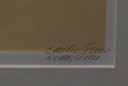 Emilio Greco (Italian) Signed Etching Print Numbered Framed 1970 Brigitte No2