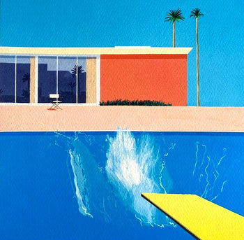 David Hockney Lithograph Coa Signed In Pen Numbered In Pencil