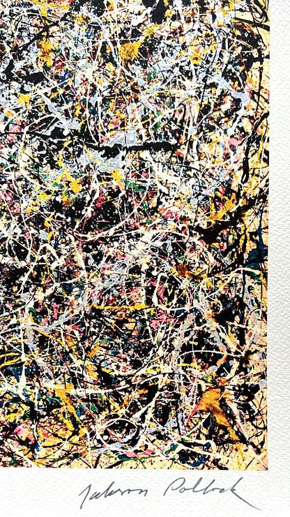 Jackson Pollock Action Painting Coa Signed