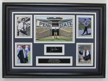 Joe Paterno Psu Framed Tribute W/Laser Engraved