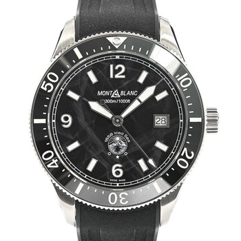 Montblanc Ice Sea Automatic Date Mb129372 Black Men'S Used Watch #61016