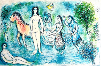 Marc Chagall Lithograph Coa Signed Hand Numbered Crayon Limited Museum