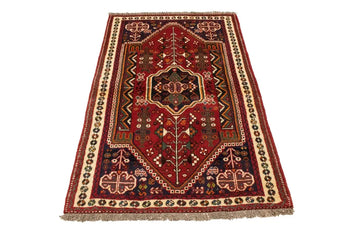 ft Hand-Knotted Red Tribal Oriental Rug Vintage Farmhouse Style Carpet 3X5