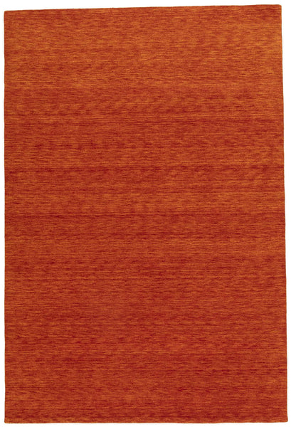 Orange Red Solid Design Hand-Loomed 6X9 Gabbeh