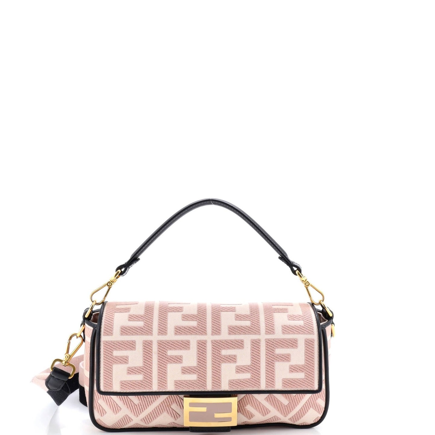 Fendi Baguette Nm Bag Zucca Embroidered Canvas Medium
