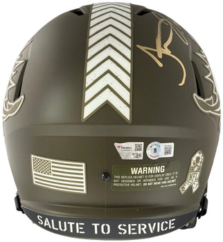 Tua Tagovailoa Jaylen Waddle Tyreek Hill Signed Salute To Service Full Size Helm