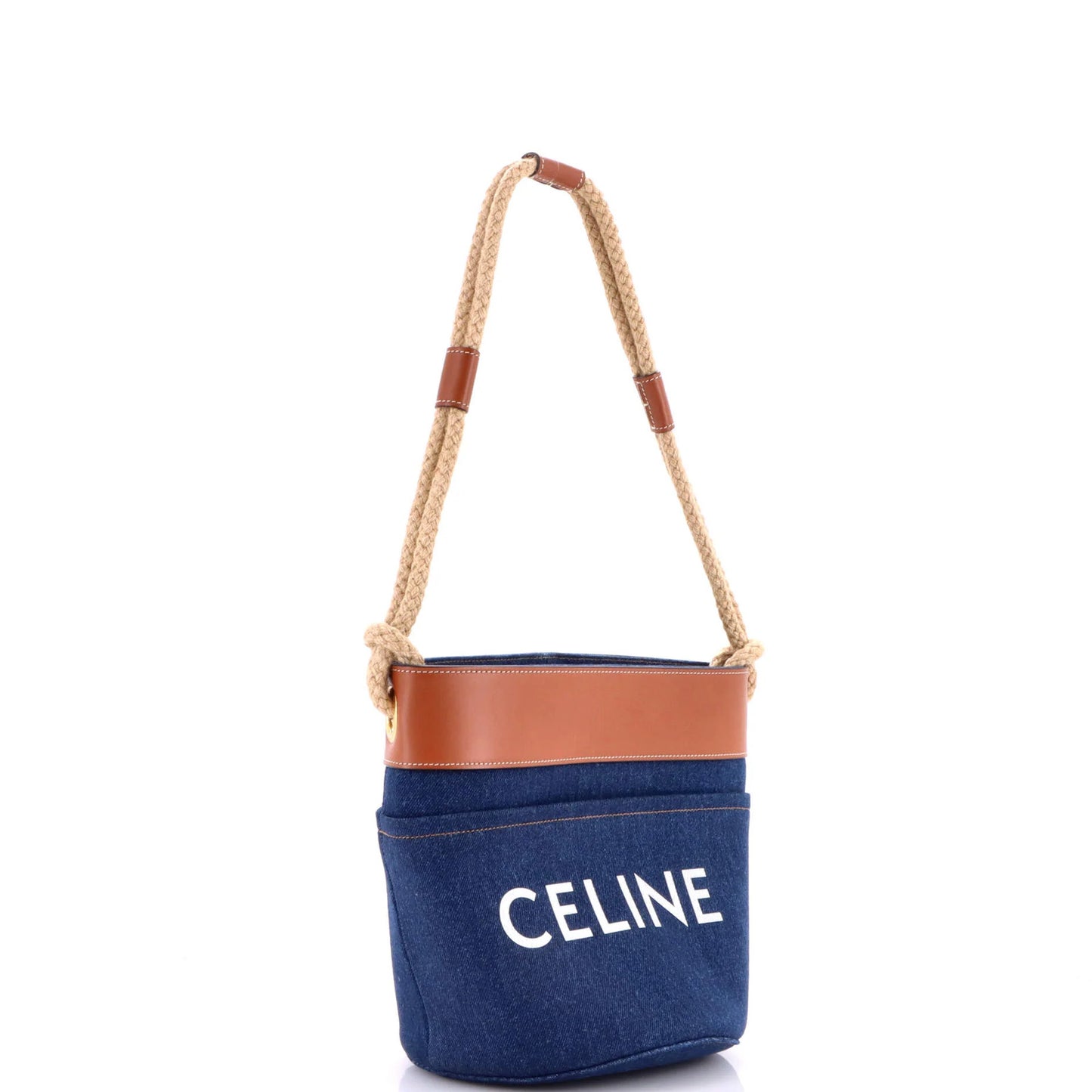 Celine Rope Bucket Bag Denim Small