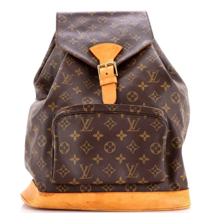 Louis Vuitton Vintage Montsouris Backpack Monogram Canvas Gm