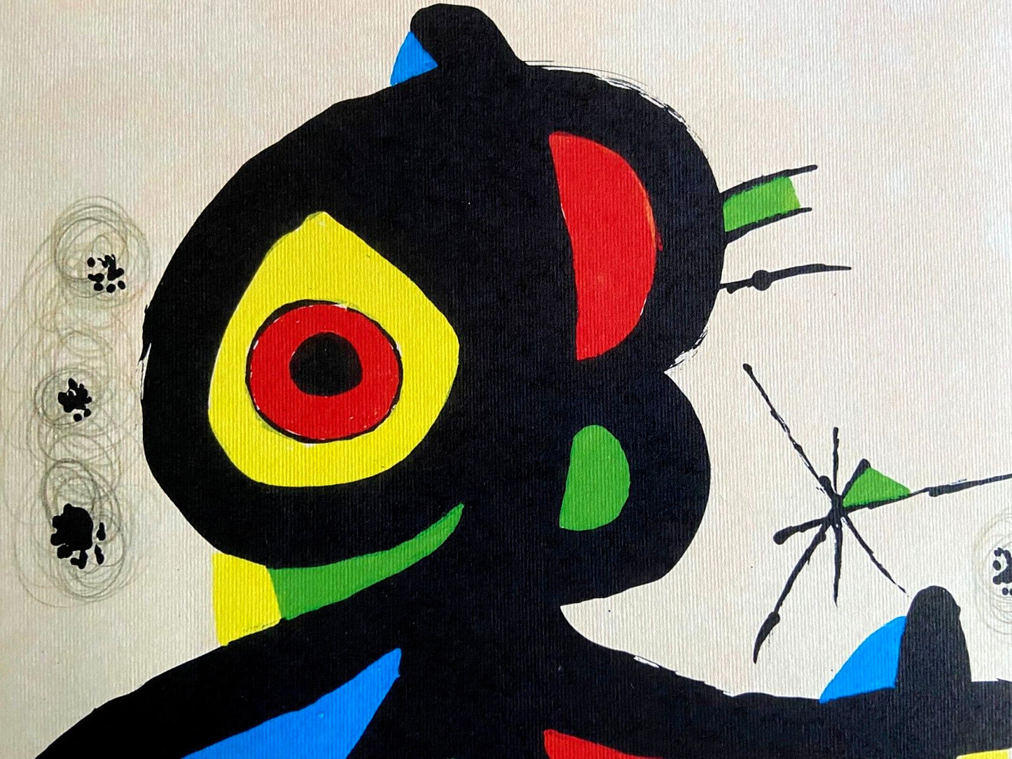 Joan Mir Lithograph 1980, Poligrafa Barcelona, Signed Op: Jacques Dupin