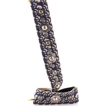 Christian Dior Shoulder Strap Embellished Oblique Canvas
